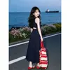 Vestido de Niña Verano 2026 Nuevo Estilo Súper Lindo Infantil Estilo Francés Hepburn sin Mangas para Niñas Mayores Vestido de Princesa