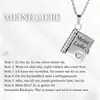 Collar de Acero de Titanio, Popular en Europa y América, Collar con Forma de Libro de Carta de Amor Grabada, Collar con Forma de Sobre de Carta de Amor Abrible, Cadena para Clavícula
