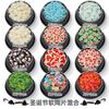 Navidad arcilla blanda parche ultrafino cerámica pintada calcetines de muñeco de nieve árbol de Navidad lentejuelas para uñas joyería esmalte de uñas material plástico