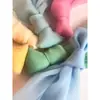 Tejido de gasa de organza encriptada verde gasa suave retazos de tela para manualidades Hanfu ceremonia de boda fondo de escenario fotografía tela suave