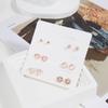 Novos brincos de moda europeus e americanos, brincos femininos frescos, simples, pequenos e requintados, uma semana de 6 pares de brincos, conjunto de atacado