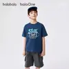 Balabala Ropa Infantil Camiseta de Manga Corta para Niños Niños 2026 Nuevo Verano Talla Mediana y Grande Niños Absorbe la Humedad Secado Rápido Algodón Puro Top