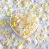 Nuevo Paquete de Materiales para Uñas Artísticas de Hada Amarilla Mixta para Transmisión en Vivo Flor de Cinco Pétalos Amarillo Limón Falda de Luna