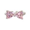 Anillo Rosa Refinado con Microincrustaciones para Chica Dulce Apertura Francesa Circonita Diseño Simple de Nicho Sentido de Alta Gama
