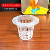 Cesta de Plantio para Vaso de Flores, Estrutura de Suporte para Plantas Hidropônicas, Cesta de Flores de Plástico Transparente, Cesta Fixadora para Bolas de Sementes de Rabanete Verde e Palma Branca
