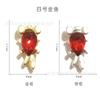 Nueva joyería de uñas de aleación de koi de la suerte, decoración de uñas de pez dorado con diamante rojo festivo, pez año tras año, accesorios super flash