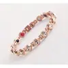 Pulsera de Diamantes con Imán Completo de Aleación de Zinc de Venta Caliente Transfronteriza Europea y Americana, Pulsera Ajustable Sencilla y de Moda para Mujer