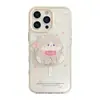 Soporte Magnético Suave y Lindo de Gato 16Promax Transparente Funda para Teléfono Móvil Iphone17 Adecuado para 14 Anticaídas 11 Original 18