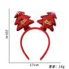 Decoraciones Navideñas Diadema Diadema Accesorios para el Cabello de Niños Accesorios para Fiesta Navideña de Niños Diadema de Astas de Dibujos Animados Estéreo con Cascabel
