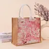 Bolsa tote coreana estilo estudante, bolsa de linho da moda para almoço, nova bolsa de lona estilo japonês para marmita
