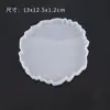 Molde de Resina de Cristal DIY Papoula Onda Irregular Base para Copo Molde de Exibição Molde Decorativo de Silicone