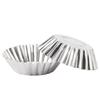 Molde para tartas de huevo transfronterizo aleación de aluminio EggTartMold 10 piezas soporte para tartas de huevo Taza Crisantemo Portugués encaje Taza de tarta de huevo