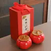 Bote de Té de Cerámica de Caqui, Bote de Que Todo Salga Bien, Bote para Dulces de Boda, Venta al por Mayor de Pequeños Regalos de Boda