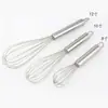 Batidor manual de huevos de acero inoxidable de 6 alambres directo de fábrica, batidor de crema de clara de huevo de mano para cocina y repostería