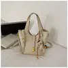Bolso Cubo de Moda y Estilo Cesta para Mujer, Nuevo Modelo 2026, Elegante Color Sólido con Textura de Lichi, Bolso de Hombro y Cruzado de Nicho