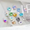 Broca para uñas cuadrada gruesa k9 Super Flash redonda transparente para uñas grasa cuadrada diamante cuadrado material de decoración de uñas diamante de alta calidad
