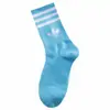 Calcetines Adi Clover para Hombre Deportivos de Hilo Largo de Moda Algodón Puro Absorbentes para Mujer Calcetines de Pareja con Tres Rayas