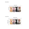 Adesivos de Gato Fofo Transfronteiriços para Quarto, Sala de Estar, Entrada, Decoração de Parede de Fundo, Adesivos Embelezadores