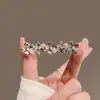 Pinza para Flequillo Flor de Mori Cabello Suelto Pinza de Pato Pasador Tocado Corea del Sur Exquisito Pasador de Cristal Imitación Pinza Lateral para Mujer