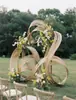Balsa de Bambu Vermelho Gradiente Arte Floral Decoração de Casamento Arte em Bambu Styling de Celebração de Casamento Arranjo Cor Gradiente Tecelagem de Bambu Vermelho Aço Inoxidável