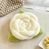 Almofada floral tridimensional feita à mão em estilo Chanel para decoração de quarto, travesseiro de flor rosa estilo ins, almofada de sofá