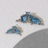Nuevos pendientes asimétricos con alas de mariposa, pendientes de diseño de nicho para mujer, joyería de moda de alto sentido del temperamento al por mayor