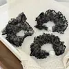 Diadema de Encaje Azul con Estampado de Leopardo de Gama Alta para Mujer, Diadema Vintage de Perlas, Suave con el Cabello, Banda Elástica