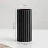 Vaso Minimalista Nórdico Criativo de Cerâmica Preta para Flores Secas Decoração de Arranjo de Flores para Mesa de Casa Sala de Estar Recipiente Hidropônico para Flores