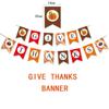 Amazon Cross-border Ação de Graças Papel Decorativo Puxar Bandeira Abóbora DÊ GRAÇAS Bandeira Swallowtail Puxar Bandeira Venda por atacado personalizado