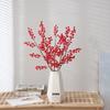 Fortune Fruit Red Fruit Flor Artificial North American Holly Red Fruit Balde de Flores de Ano Novo Material Decorativo Ano Novo Porta Pendurada