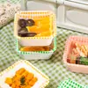 Día del Niño Caja de Embalaje para Pastel Pintada a Mano Postre Macarons Empaque Bento Melaleuca Tiramisú Caja