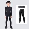 Tirón Hacia Atrás Uniforme de Baloncesto para Niños Traje Deportivo de Running Mallas de Secado Rápido Traje de Entrenamiento Otoño e Invierno Traje de Capa Base para Fitness