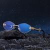 Nuevas Gafas de Sol sin Marco en Forma de Diamante de Moda para Hombre, Protección Solar, Gafas de Alta Gama para Conducir al Aire Libre, Gafas Transfronterizas