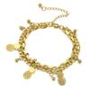 Venta Caliente Transfronteriza Europea y Americana Moda Simple Acero de Titanio Corte Dibujo Animado Hueco Piña Pequeña Material 304 Acero Inoxidable Pulsera