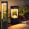Luces LED para Césped Exteriores Jardín del Hogar Luces de Paisaje Villa Comunitaria Parque Plaza Redonda Aluminio Luces de Columna Baja