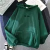 Moletom com Estampa de Letras Estilo Coreano para Mulheres, Forrado com Fleece e Espessado, Novo Estilo Outono e Inverno 2025, Versátil Casual Preguiçoso, Top Solto Tendência
