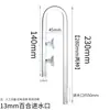 Entrada y Salida de Vidrio de Borosilicato Alto Accesorios para Manguera de Barril de Filtro para Equipo de Acuario Eliminación de Película Aceitosa Entrada para Tanque de Peces Tanque de Plantas