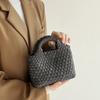 Bolso de Cadena de Moda Transfronterizo Bolso Tejido a Mano Bolso Pequeño de Cesta de Verduras para Mujer Bolso de Hombro Han Feng Bolso Cruzado