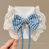 Pinza de cocodrilo de oso a cuadros estilo coreano, pinza para el pelo versátil de alta gama para niñas, accesorio para el pelo dulce y versátil
