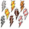 Patches Bordados de Raio de Desenho Animado com Padrões de Bolas, Patches Decorativos Esportivos, Emblemas Bordados, Acessórios de Vestuário, Etiquetas Emblema