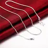 Collar Plateado de Venta Caliente Transfronterizo para Hombres, Lujo Ligero y Sensación de Alta Gama, Cadena Trenzada, Cadena de Perlas, Cadena de Plata para Mujeres, Accesorios de Cadena, Joyería de Moda