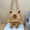 Bolsa de Hombro de Aguacate Linda Estilo Hong Kong Ins Estilo Primavera Mochila Cruzada Estilo Occidental para Niña Bolso de Peluche