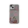 Ins graffiti flor borboleta espelho para iphone14Promax Apple 13 capa de telefone 11/12 suporte feminino