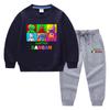 2023 Primavera y otoño nueva ropa infantil transfronteriza suéter para niños pantalones de dibujos animados conjunto de dos piezas bebé algodón traje de manga larga