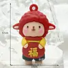 Chaveiro do Ano do Carneiro Carneiro Ganhe uma Fortuna Boneco de Borracha Macia Pingente Desenho Animado 2027 Boneco do Ano do Carneiro Ovelhinha Ornamento Presente