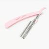 Cuchilla recortadora de cejas de acero inoxidable, cuchilla de afeitar para cejas, cuchilla corrugada, cuchilla desechable para recortar cejas, cuchilla para maquillaje de belleza y tatuaje, 10 piezas