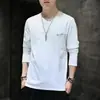 Camiseta de manga larga pájaro carpintero para hombre Ropa de otoño 2024 Nueva holgada talla grande Deportiva Casual Fina Camiseta básica
