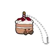 Llavero Colgante de Gato de Gelatina Lindo de Dibujos Animados Transfronterizo de Goma Suave de PVC Cadena de Cuentas Pequeño Accesorio Colgante En Stock