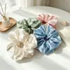 Elástico de cabelo tipo scrunchie com bolinhas finas estilo coreano para mulheres, elegante e simples, versátil para o uso diário, acessório de cabelo em tecido macio