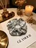 Elásticos de Cabelo Vintage de Couro Estilo Francês, Scrunchies Transfronteiriços Estilo Antigo com Toque de Luxo, Suprimentos para Joias, Em Estoque para Atacado